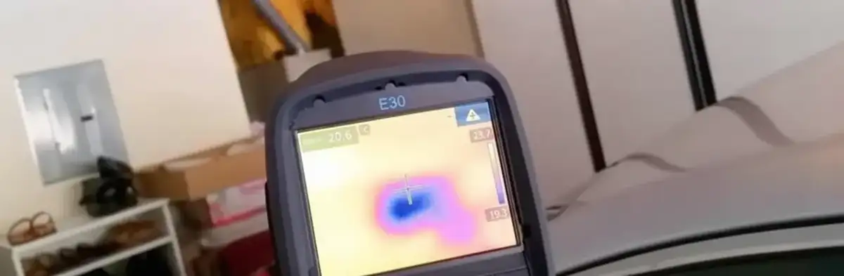 mold inspection using thermal imaging technology to detect moisture and hidden mold in a home in Minneapolis, MN