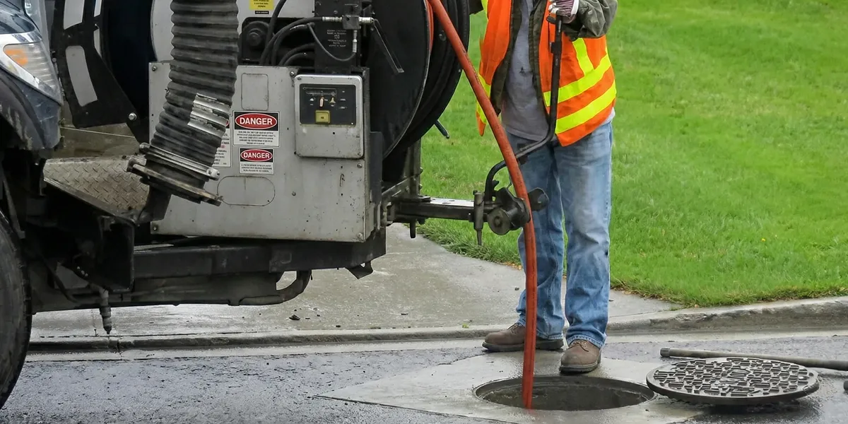 sewage clean up professionals using industrial equipment to remove contaminated wastewater in Minneapolis, MN