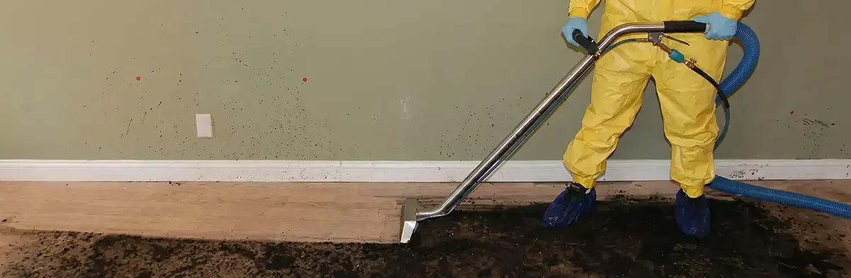 sewage removal service performing deep cleaning and extraction of sewage from an indoor area in Minneapolis, MN